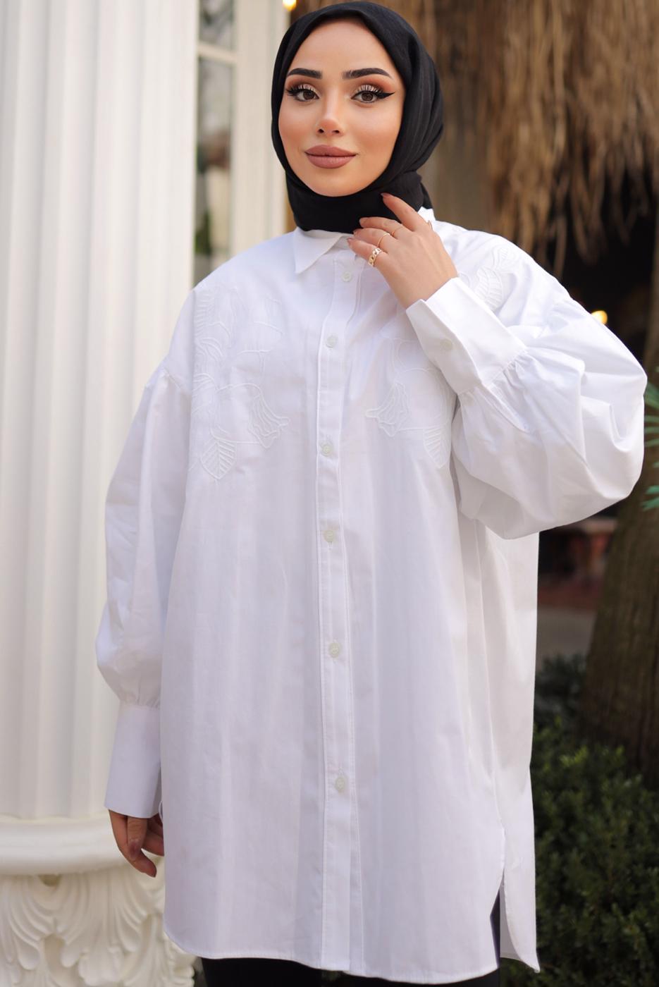 BALLOON SLEEVE SHIRT TUNIC T 1302 | TRENDTESETTÜR