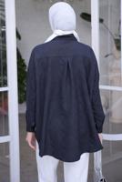 Tesettür giyim SİYAH GÖMLEK TUNİK T 2093
