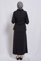 Hijab clothing BLACK STRAIGHT CUT SHIRT T 2121