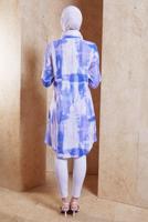 Tesettür giyim MOR PAMUKLU UZUN TESETTÜR TUNİK T 2583