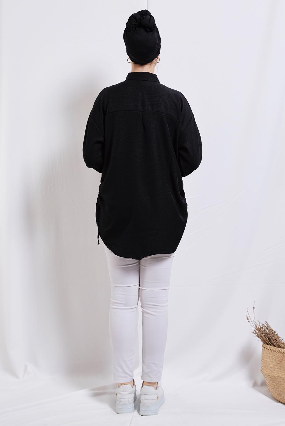 Hijab clothing BLACK SHIRT TUNIC T 2811