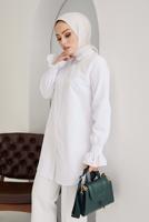 Hijab clothing WHITE SHIRT TUNIC T 3447