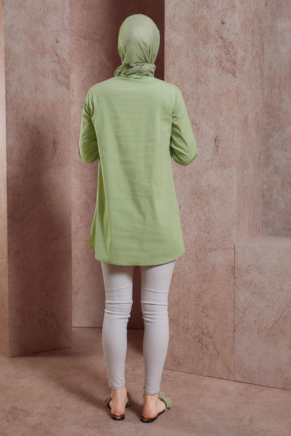 Hijab clothing GREEN SHIRT TUNIC T 3447