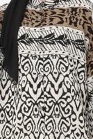 Tesettür giyim SİYAH DESENLİ PAMUKLU TUNİK T 3588