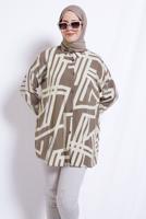 Vêtements hijab VISON TUNIQUE EN COTON À MOTIFS T 3610