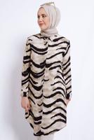 Vêtements hijab NOIR TUNIQUE MODESTE EN COTON T 3622