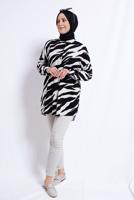 Tesettür giyim SİYAH PAMUKLU TESETTÜR TUNİK T 4272