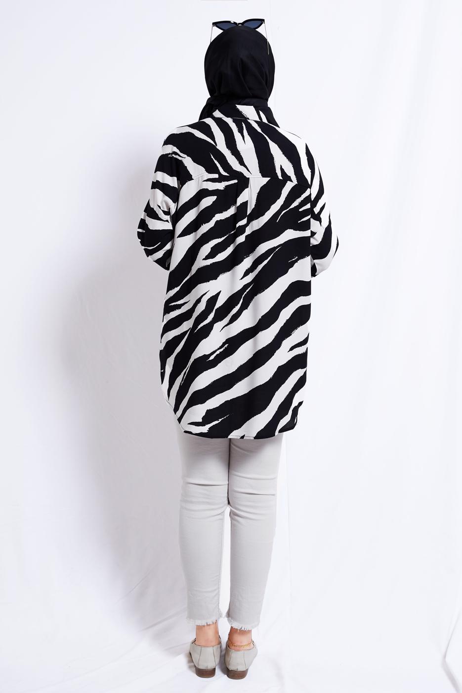 Tesettür giyim SİYAH PAMUKLU TESETTÜR TUNİK T 4272