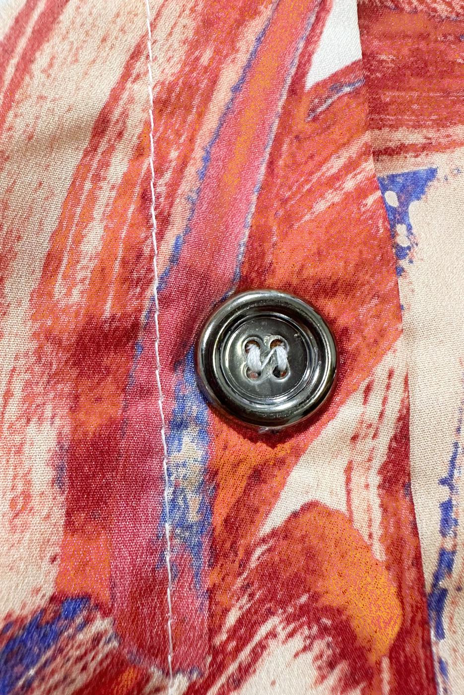 Tesettür giyim KIRMIZI DESENLİ GÖMLEK TUNİK T 4888