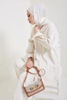 Tesettür giyim KREM CEPLİ KOT CEKET T 5716