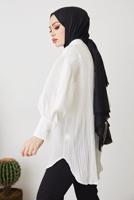 Tesettür giyim BEYAZ GÖMLEK TUNİK T 64416