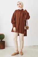 Tesettür giyim KAHVE GÖMLEK TUNİK T 64416