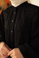 Tesettür giyim SİYAH BALON KOL GÖMLEK TUNİK T 7202