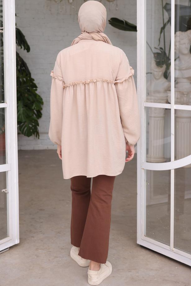 Vêtements hijab  BALLOON SLEEVE SHIRT TUNIC T 8202 - TRENDTESETTÜR