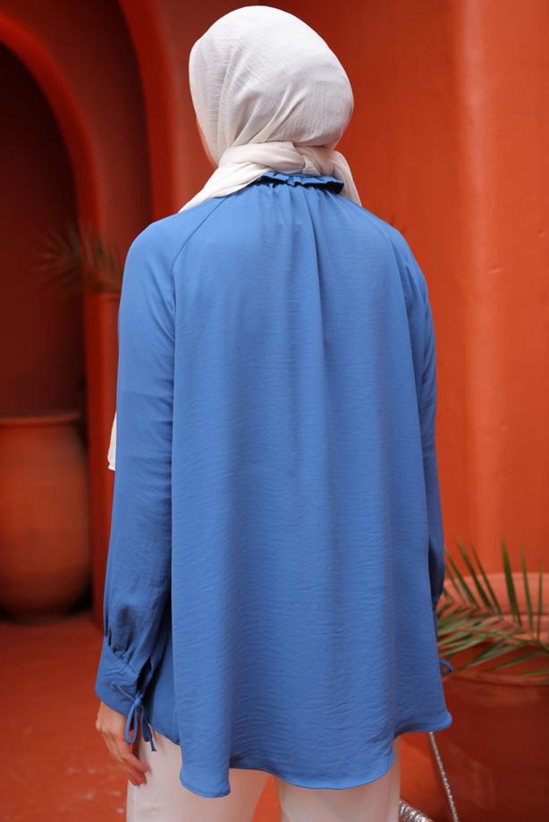 Vêtements hijab  SHIRT TUNIC WITH BROOCH T 93616 - TRENDTESETTÜR