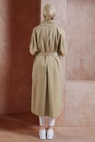 Vêtements hijab BRUN TRENCH-COAT EN COTON CEINTURÉ T 1201