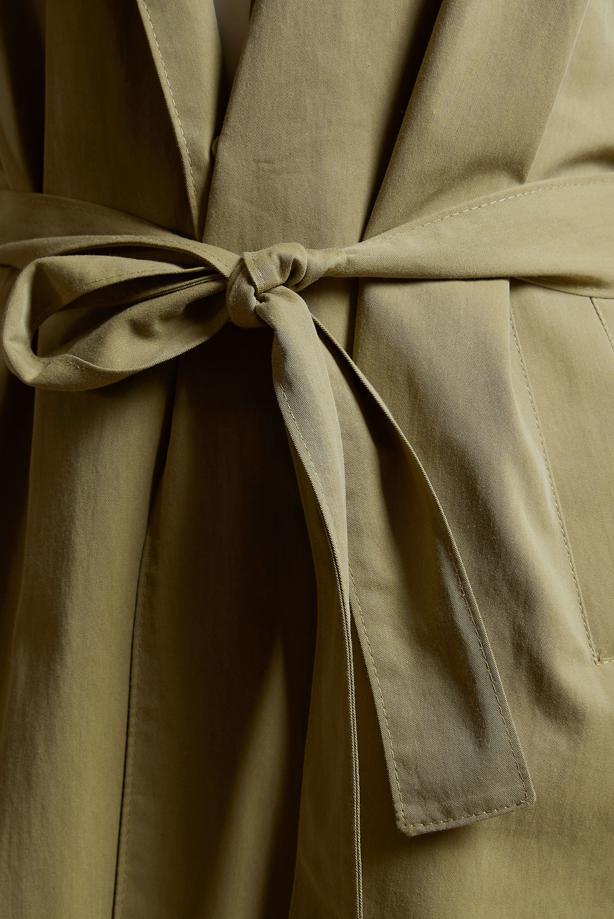 Vêtements hijab  BELTED COTTON TRENCH COAT T 1201 - TRENDTESETTÜR