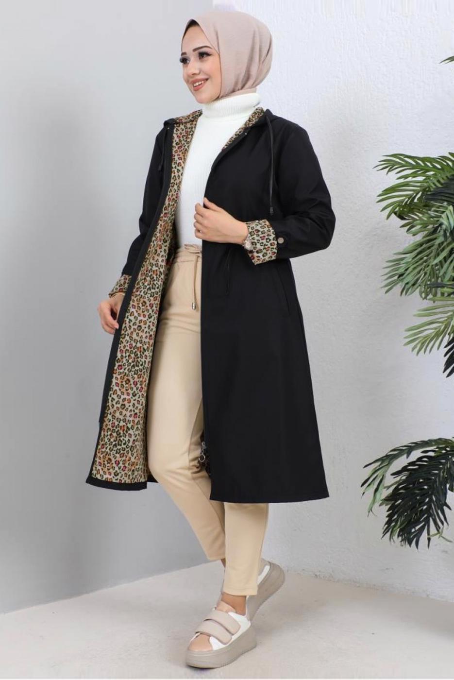 Vêtements hijab NOIR TRENCH-COAT À CAPUCHE T 2021