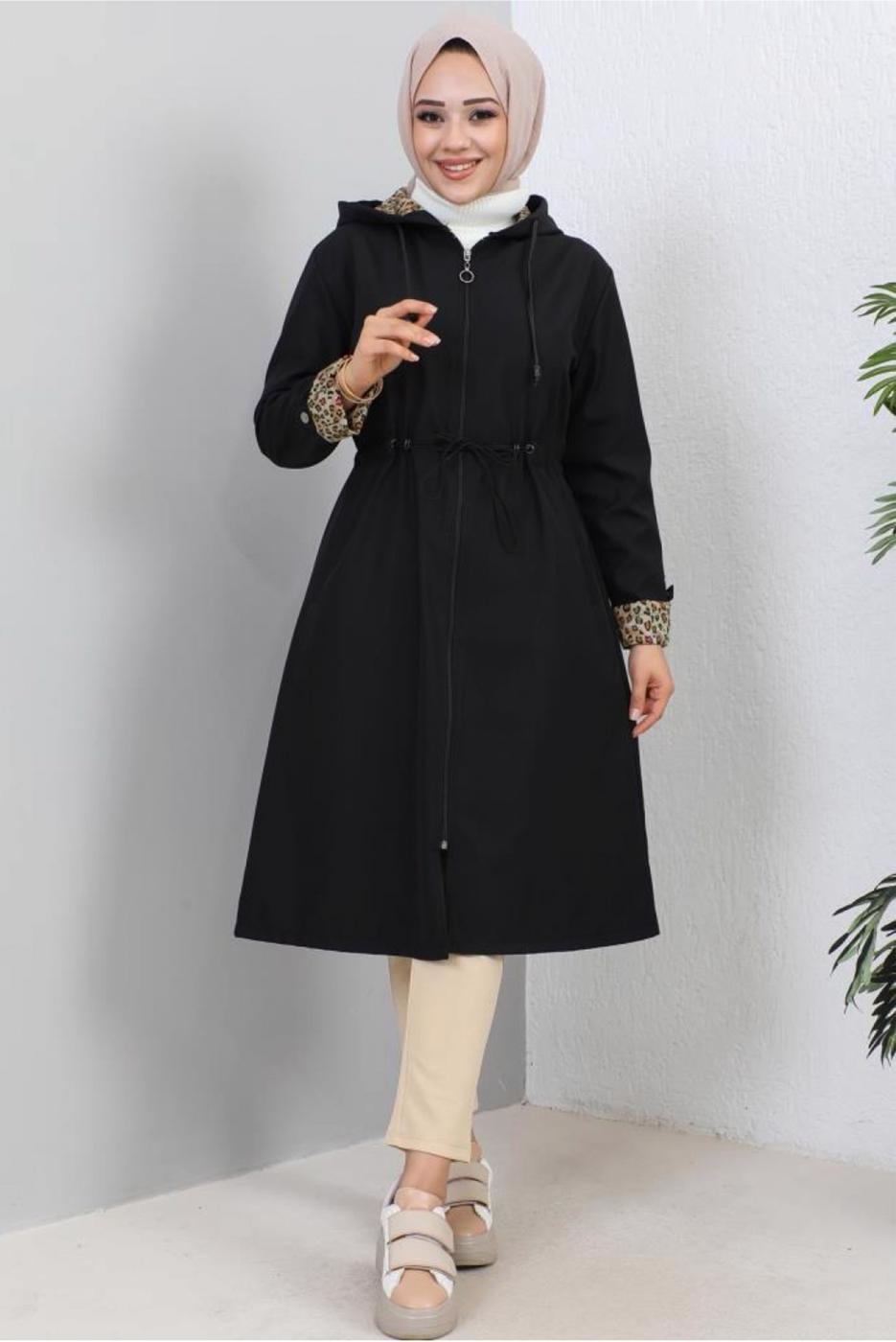 Vêtements hijab NOIR TRENCH-COAT À CAPUCHE T 2021