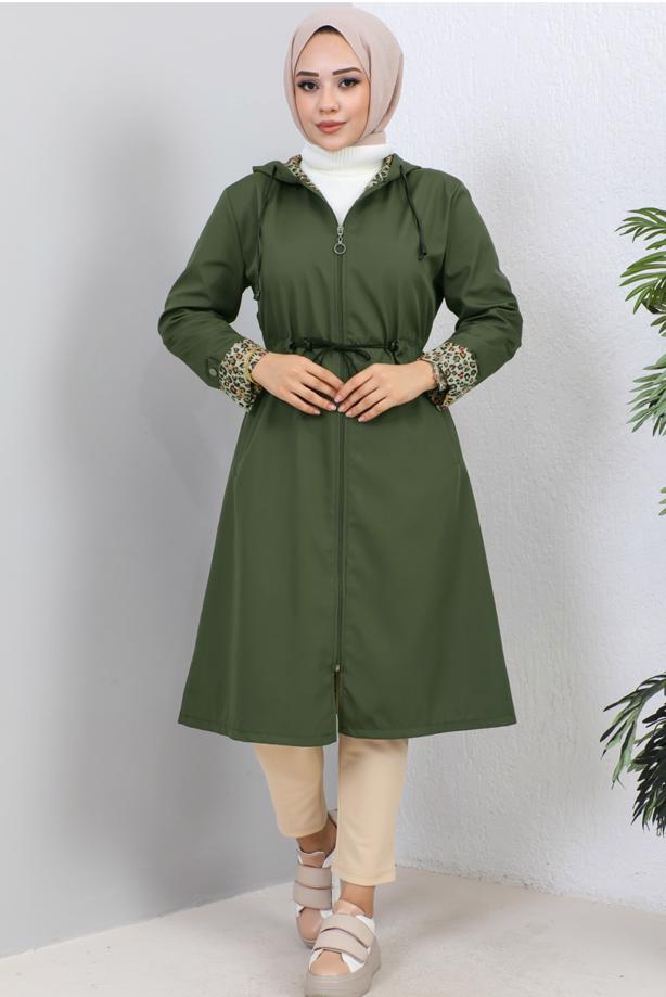 Vêtements hijab KAKI TRENCH-COAT À CAPUCHE T 2021 - TRENDTESETTÜR