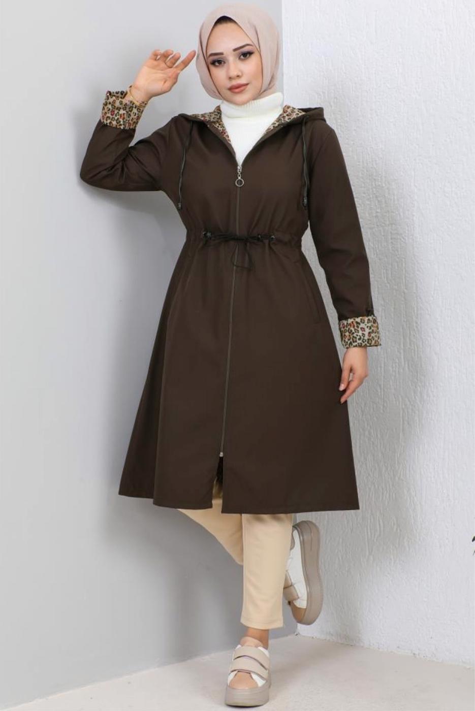 Vêtements hijab BRUN TRENCH-COAT À CAPUCHE T 2021