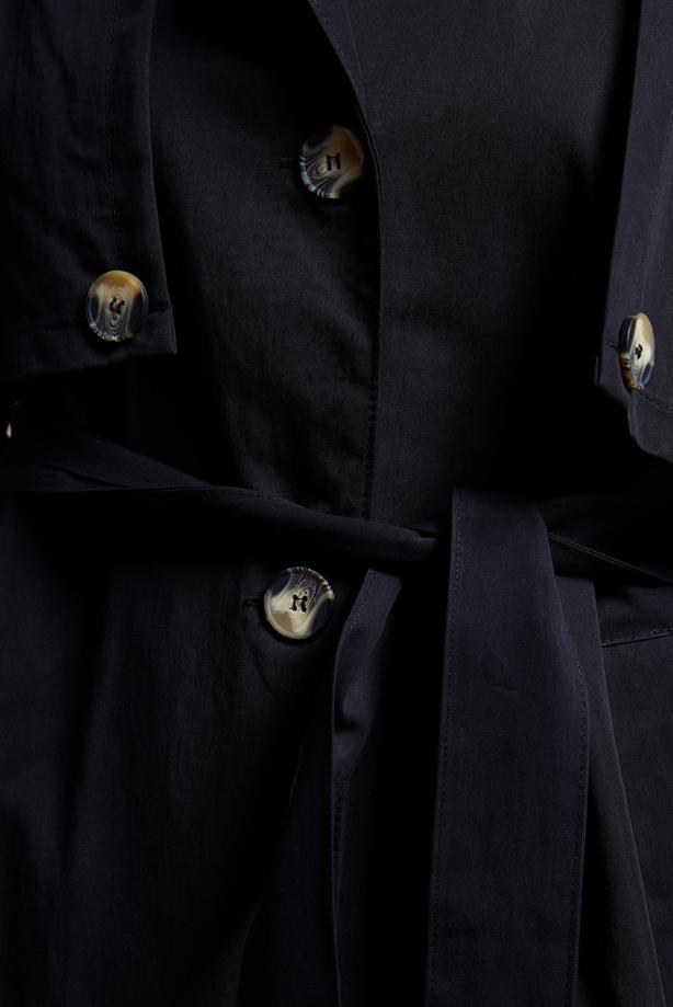 Vêtements hijab  BELTED COTTON TRENCH COAT T 3201 - TRENDTESETTÜR