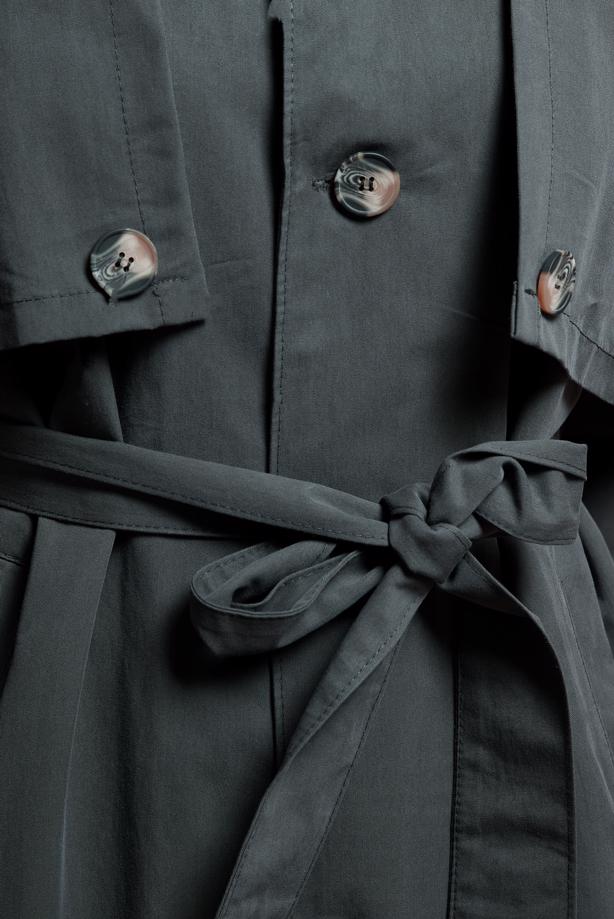 Vêtements hijab  BELTED COTTON TRENCH COAT T 3201 - TRENDTESETTÜR