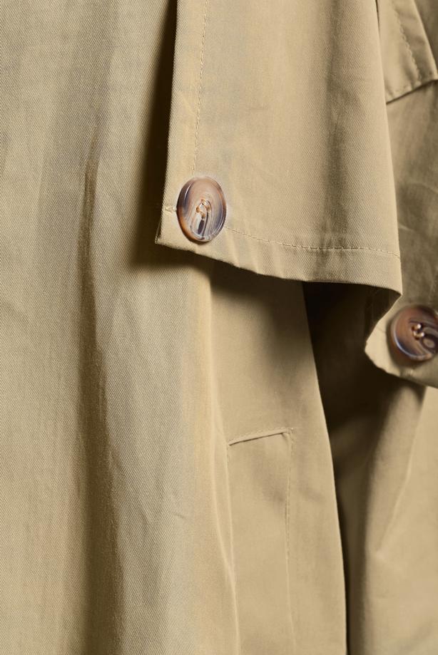 Vêtements hijab  BELTED COTTON TRENCH COAT T 3201 - TRENDTESETTÜR