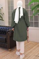 Vêtements hijab KAKI TRENCH CEINTURE CEINTURE T 33516