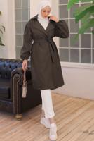 Vêtements hijab BRUN TRENCH CEINTURE CEINTURE T 33516