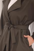 Vêtements hijab BRUN TRENCH CEINTURE CEINTURE T 33516