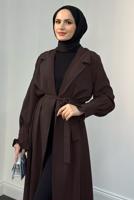 Vêtements hijab BRUN TRENCH CEINTURE CEINTURE T 3995