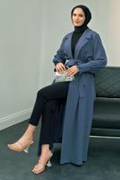 Vêtements hijab BLEU MARINE TRENCH CEINTURE CEINTURE T 3995