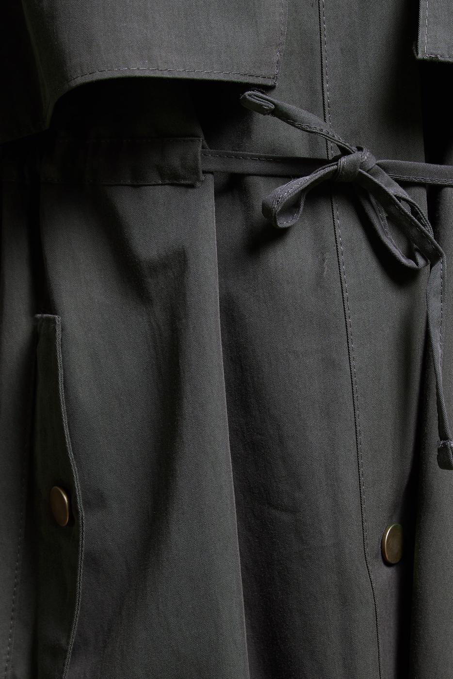 Vêtements hijab GRIS TRENCH-COAT À TAILLE NOUÉE T 7201