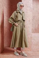 Vêtements hijab BRUN TRENCH-COAT À TAILLE NOUÉE T 7201