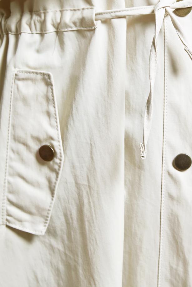 Vêtements hijab  TIED WAIST TRENCH COAT T 7201 - TRENDTESETTÜR