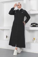 Vêtements hijab NOIR FINITION EN DENIM PERLÉ T 7808