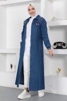 Vêtements hijab BLEU MARINE FINITION EN DENIM PERLÉ T 7808