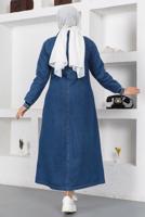 Vêtements hijab BLEU MARINE FINITION EN DENIM PERLÉ T 7808