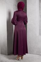 Vêtements hijab PRUNE ROBE DE SOIRÉE EN SATIN T 0516