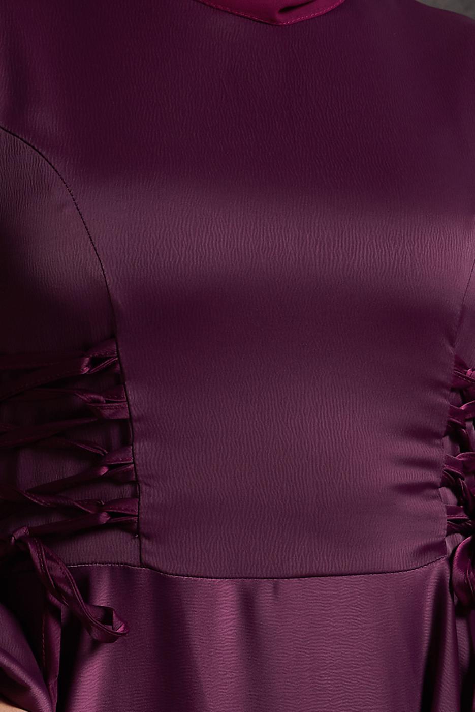 Vêtements hijab PRUNE ROBE DE SOIRÉE EN SATIN T 0516