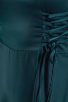 Tesettür giyim MAVİ SATEN ABİYE ELBİSE T 0516