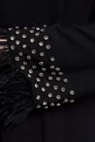 Tesettür giyim SİYAH TAŞ DETAYLI ABİYE ELBİSE T 1344