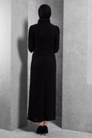 Tesettür giyim SİYAH TAŞ DETAYLI ABİYE ELBİSE T 2644