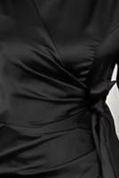 Vêtements hijab NOIR ROBE DE SOIRÉE EN SATIN T 3316