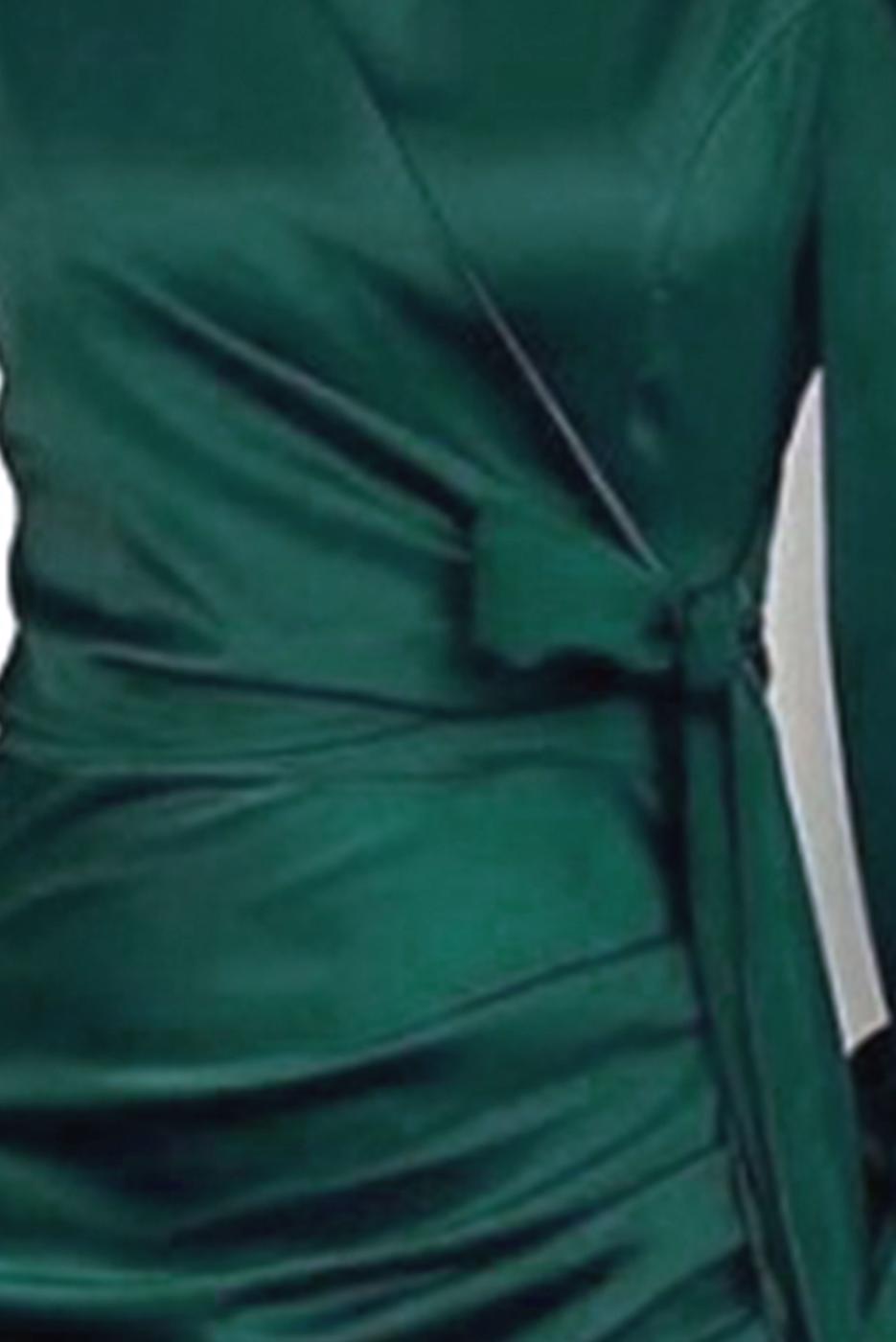 Vêtements hijab VERT ROBE DE SOIRÉE EN SATIN T 3316