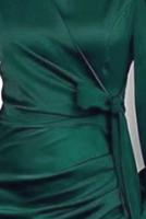 Vêtements hijab VERT ROBE DE SOIRÉE EN SATIN T 3316