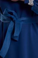 Tesettür giyim LACİVERT KUŞAKLI TESETTÜR ABİYE ELBİSE T 6754