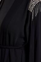 Tesettür giyim SİYAH TAŞ DETAYLI ABAYA T 8164