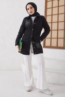 Tesettür giyim SİYAH TAŞLI KOT CEKET T 3077